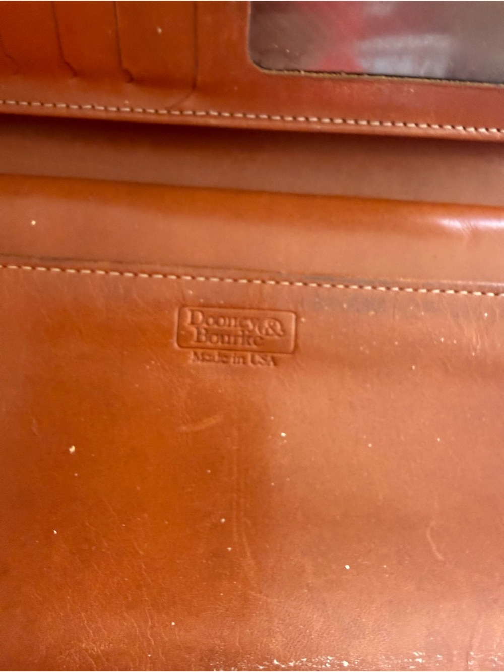 Dooney & Bourke Vintage Black and Brown Pebbled Leather Clutch Wallet - Picture 5 of 11